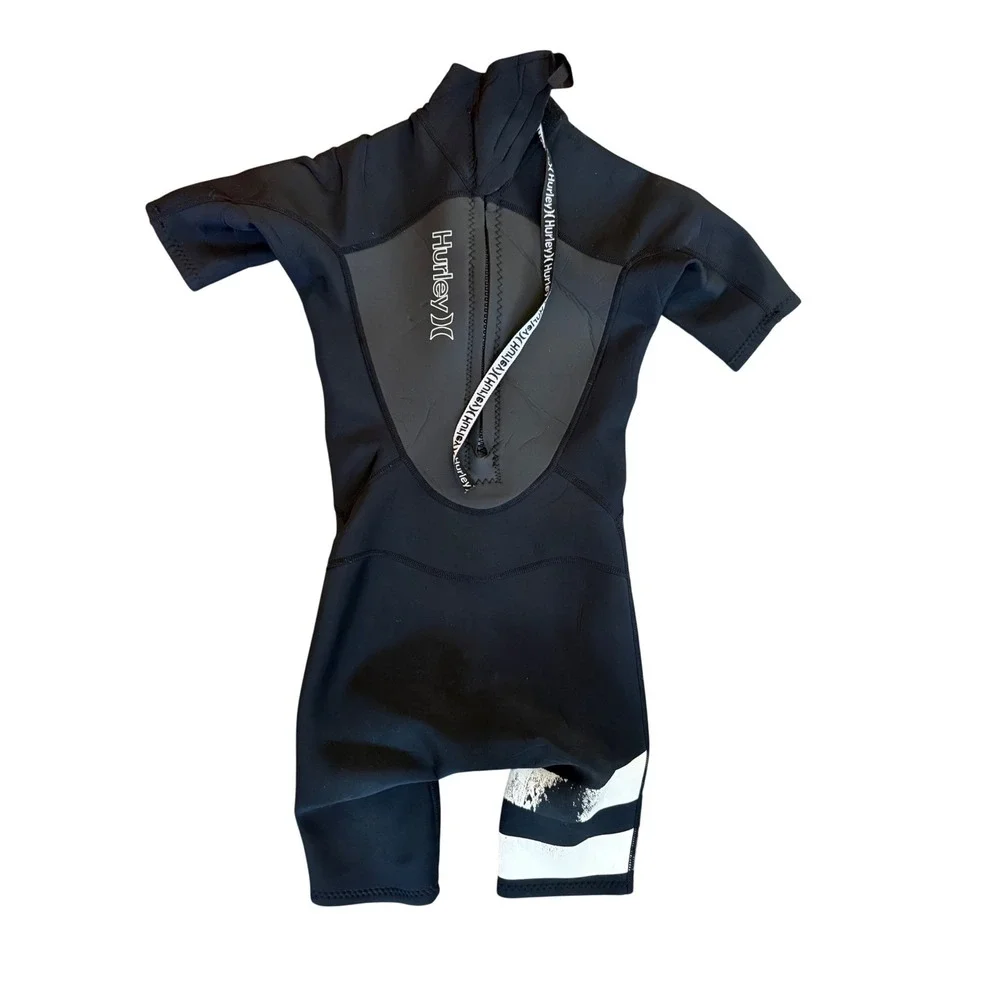 Hurley‎ Fusion 202 Youth Shorty Wetsuit Size 12 Swim Surf Neoprene Back Zipper
